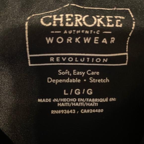 TWO Cherokee Authentic Workwear Black Tops - Picture 9 of 9